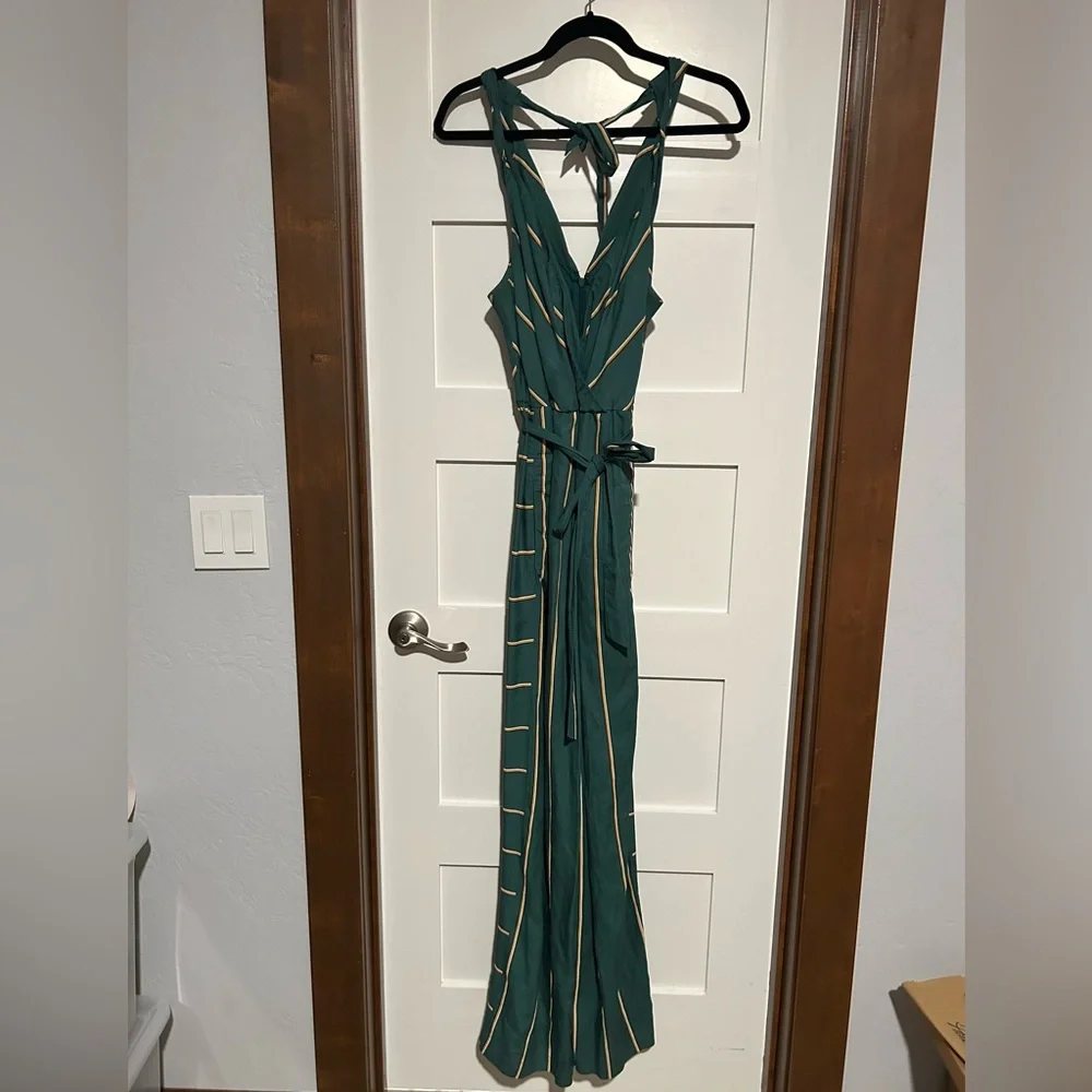 Ettitwa by Anthropologie Wide Leg Striped jumpsuit Size Medium - Picture 2 of 11